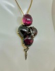 Georgian Garnet Rose Cut Diamond Fly Locket Pendant Necklace Antique Gold 1800 — photo 9
