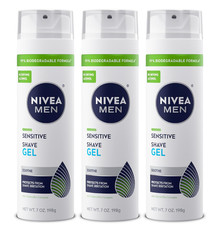 NIVEA MEN Sensitive Shave Gel, Shaving Gel for Men with Sensitive Skin, Enriched