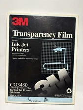 3M Transparency Film Ink Jet Printers 50 Sheets Pack CG3480 New Open Box