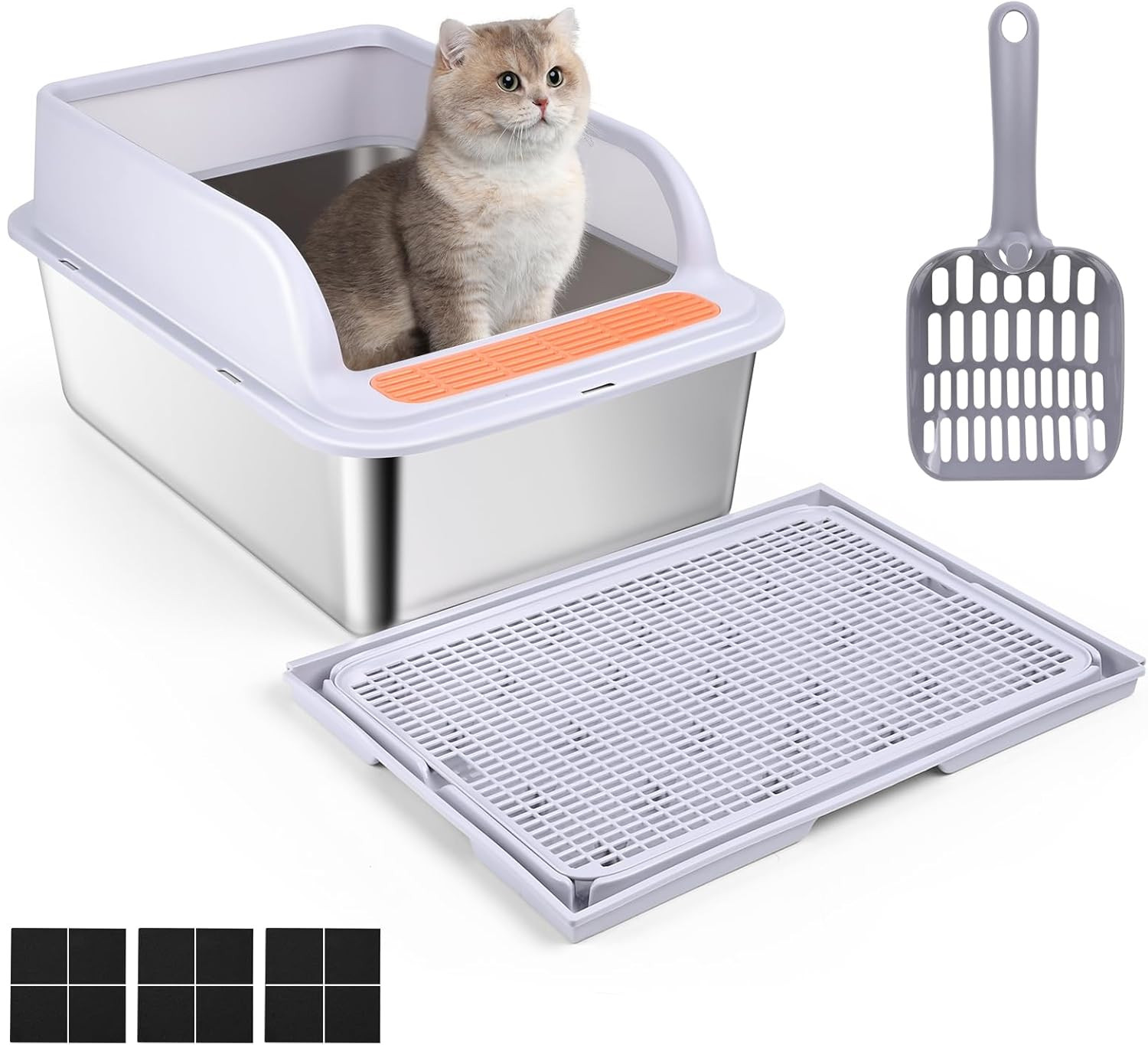 Lettiera Acciaio Inox Antiodore per Gatti - Design Minimal e Igiene Top