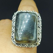 925 Sterling Silver Natural Labradorite Gemstone Handmade Ring Size-9 US