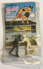 Vntg Plastic Magnetic Boxer Figures Dime-store Novelty Toy NEW In Package 1.5