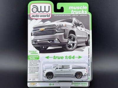 Auto World 2019 Chevy Silverado High Country Silver Ice 64532 B 1/64