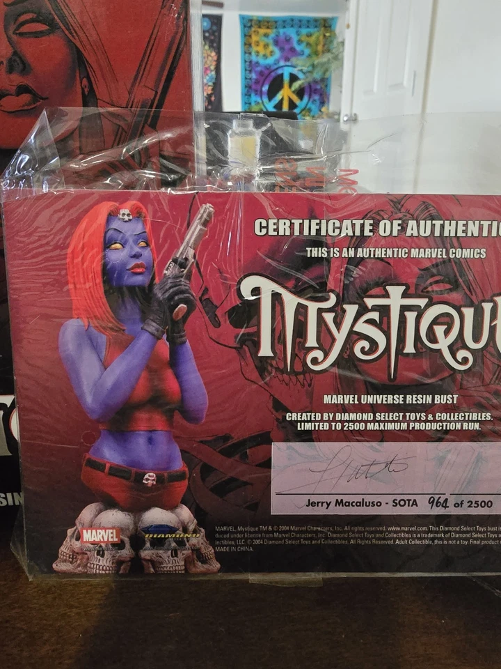 2004 MARVEL UNIVERSE MYSTIQUE 6" Resin Bust Comic X-Men MCU Gift Diamond Select - Image 3 of 4