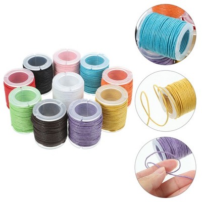 10PCS Mixed Color 1mm Waxed Cord 10m Length DIY Jewelry Craft Making Rope