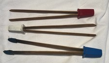 Vintage 3 Wooden Kalcor Darkroom Tongs Plastic End Made In Japan