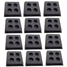 Set of 12 Heavy Duty Anti Vibration Isolation Rubber Pads 2" x 2" x 3/4"