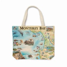Xplorer Maps CTOTE MB Monterey Bay Map Canvas Tote Bag