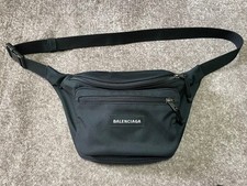 Balenciaga Black Nylon Body Bag with 2 Zip Pockets Used