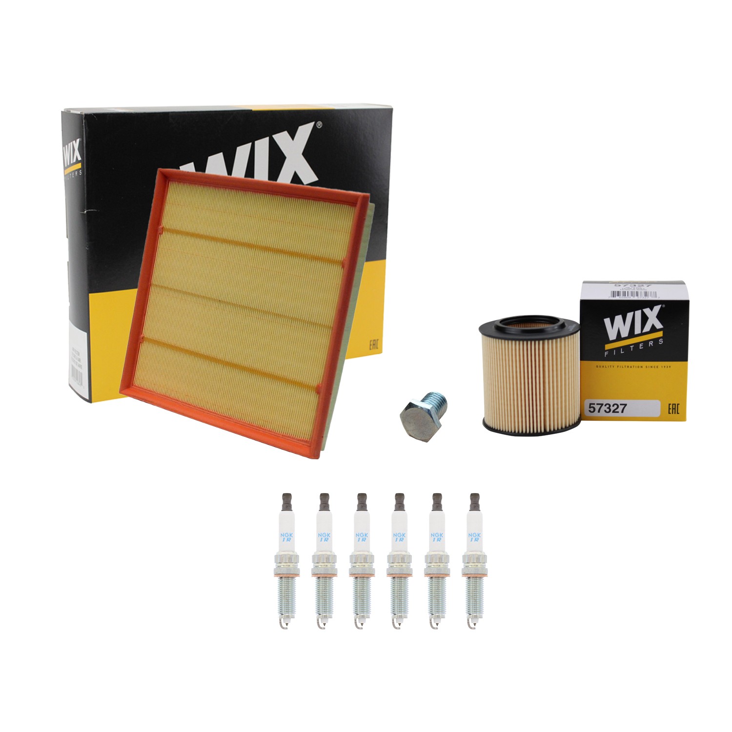 Wix Engine Air Oil Filter  NGK 6 SparkPlug Kit for F07 535i GT F15 X5 F16 X6 L6