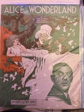 vintage music sheet &ldquo;Alice In Wonderland&rdquo;