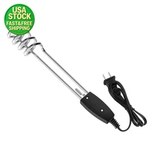 1000W 110V Immersion Water Heater Portable Electric Boiler Coil for Bucket Bath
