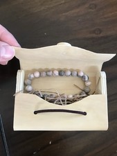 NWT Beaded Pink  Gray Bracelet