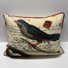 Newport Down Bird Nest Throw Pillow Zip Rectangle 14x20” French Country Cottage