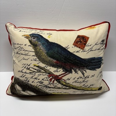 Newport Down Bird Nest Throw Pillow Zip Rectangle 14x20  French Country Cottage