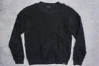 Men's Diesel Light Black Ripped Distressed  Destroyed-mesh Sweater Avant Garde M
