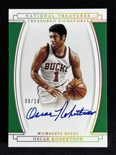 2020-21 National Treasures Oscar Robertson Treasured Gold Signatures Auto 09/10