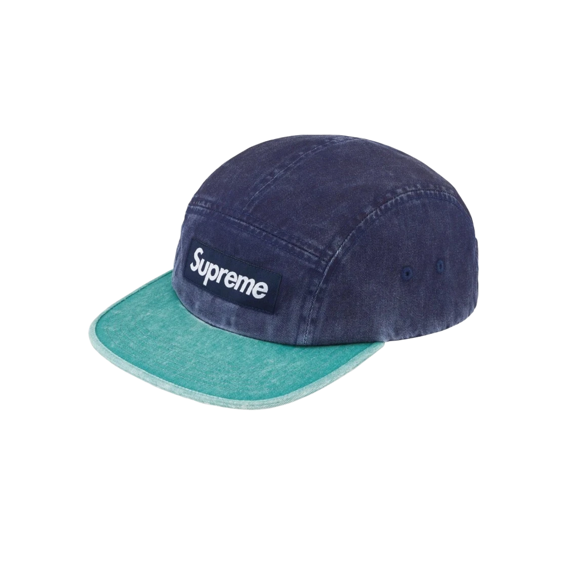 Casquette de camp 2 tons Supreme Pigment bleu marine   24SS
