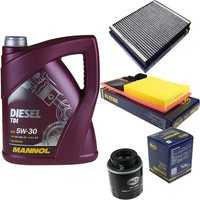 SCT Inspektionspaket 5L Mannol TDI 5W-30 FüR VW Polo 1.4 1.6 Bi-Fuel Skoda