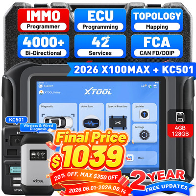 2026 XTOOL X100 MAX Auto Key Programmer Diagnostic Tool Scanner ECU Programming