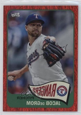 2023 Archives 1965 Topps Inverted Red Hot Foil 13/50 Jacob deGrom #177 0xz8
