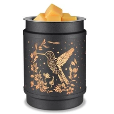 Hummingbird Metal Wax Warmer - Electric Fragrance Candle Oil Burner for Wax M...