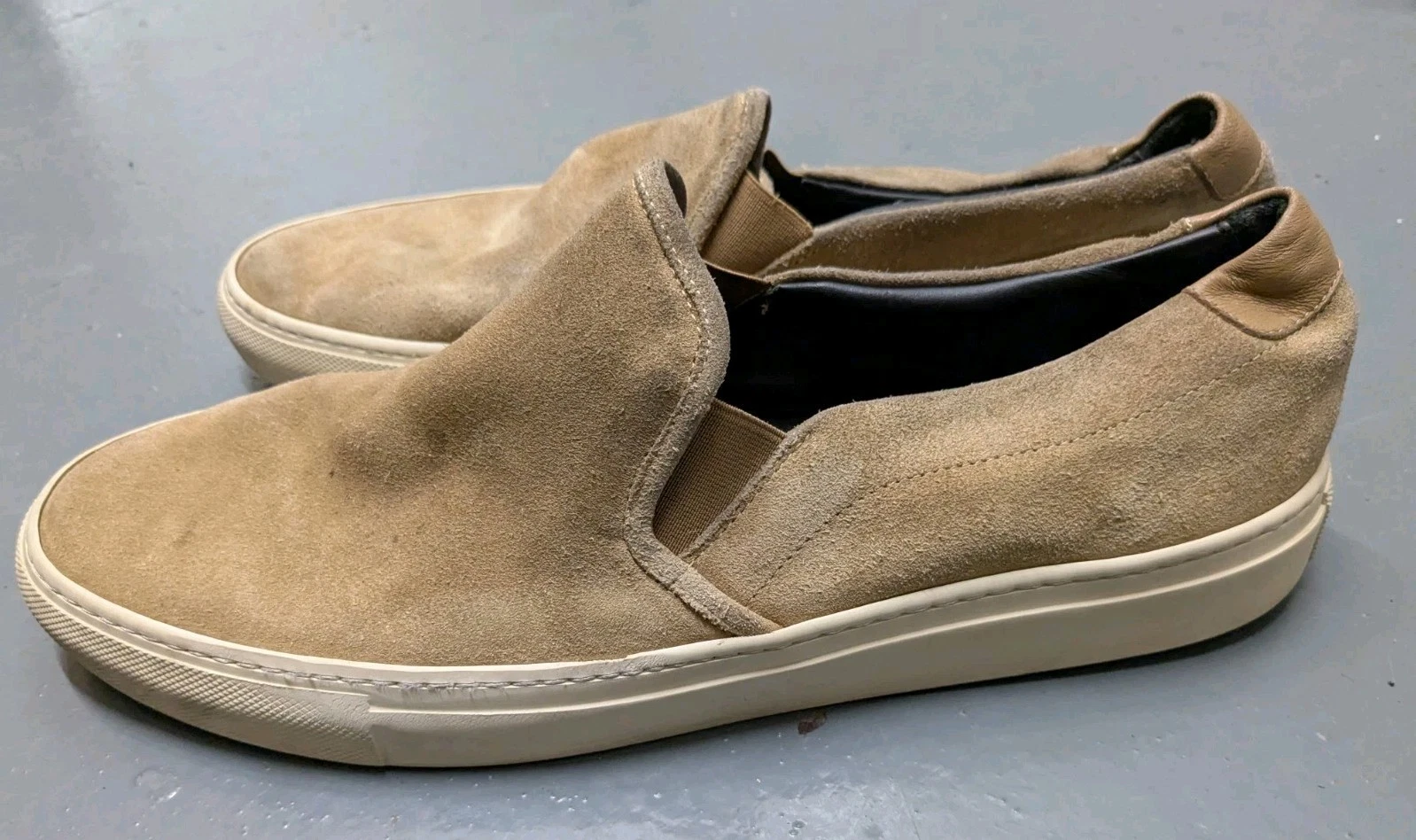 Common Projects 2069 mocassini scamosciati marroni sneakers scarpe casual slip on taglia 46 US 13