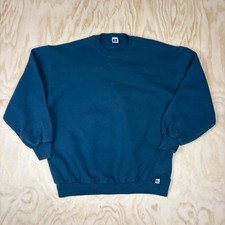 Vintage Russell Athletic Sweatshirt Mens XL Teal Blue Made in USA Crewneck 90s