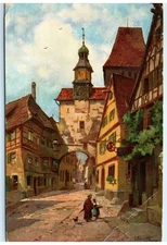 Vintage Postcard Rothenburg Germany Kleinstadtidylle 1935 Pre World War II