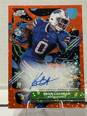 2025 Topps Cosmic Chrome Keon Coleman Lunar Eclipse Refractor Auto 1/10 SSP