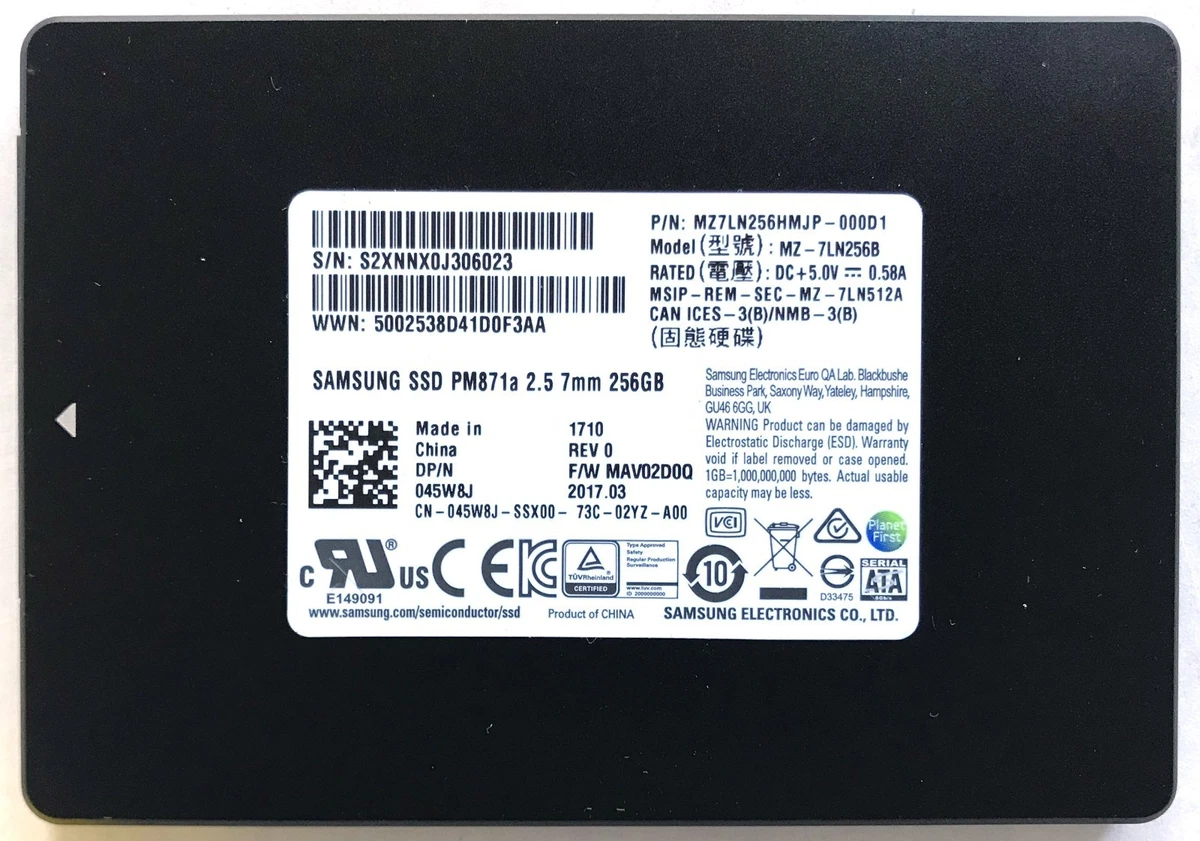 SAMSUNG SATA 256GB 2.5インチ SSD 3個まとめ Samsung SATA III 2.5 in Form Factor 256 GB Internal Hard Disk