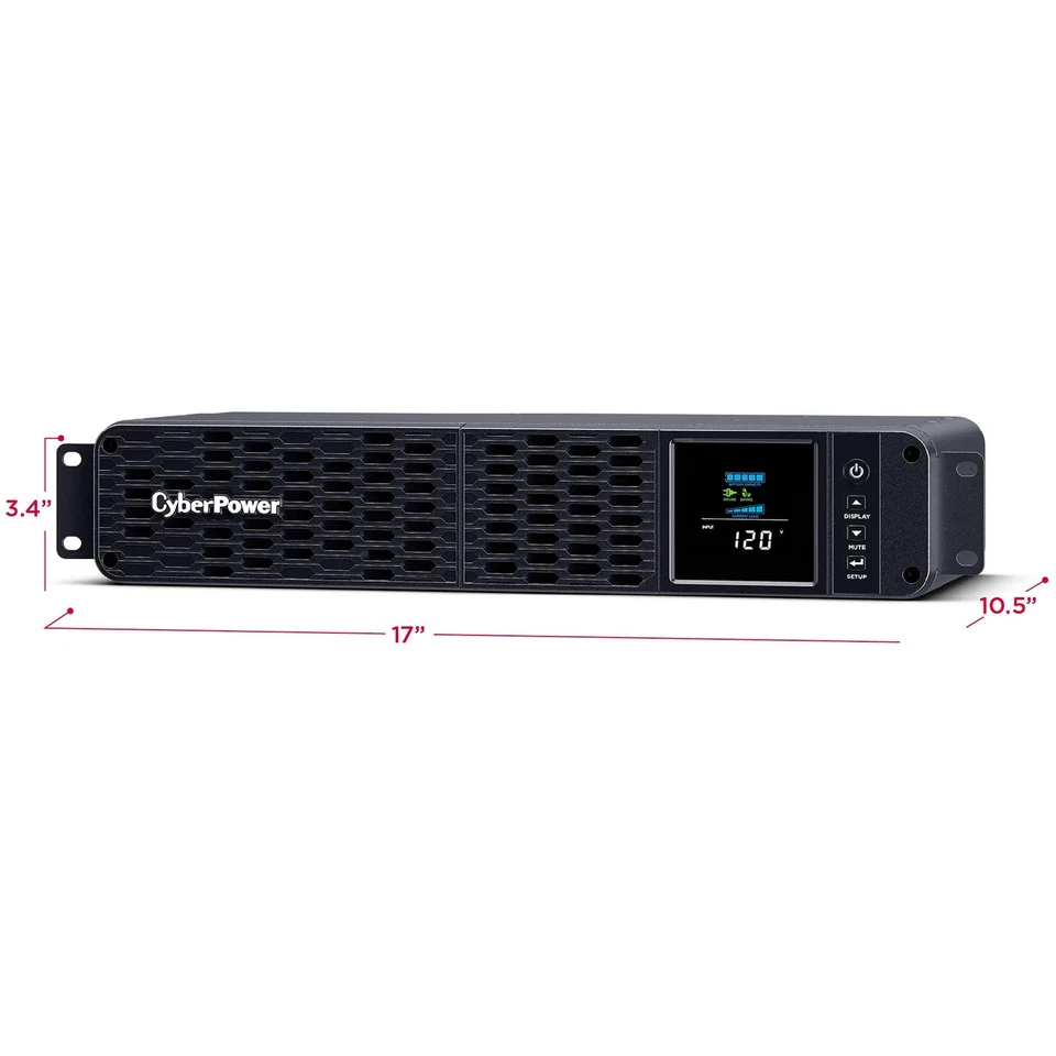 CyberPower CP1500PFCRM2U-R PFC 1500VA/1000W 8 Outlets UPS -Certified Refurbished - Image 4 of 4