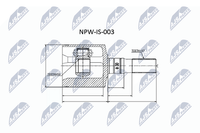 NTY Gelenksatz, Antriebswelle NPW-IS-003 Passend FüR Isuzu Opel