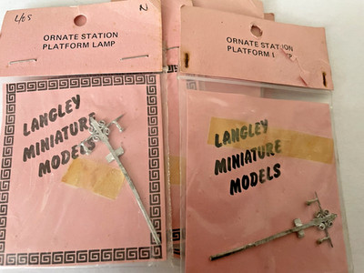 Verzierte Bahnhof Bahnsteiglampe ( 6 ) Spur ''N'' Metall Langley Miniaturmodelle