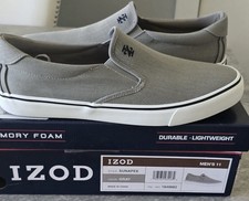 New Izod Mens Canvas Slip- On Sneakers Shoes ...