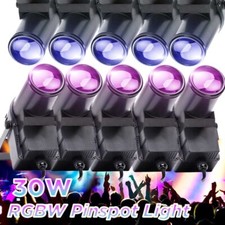 10pcs RGBW Pin Spot Light LED Beam Stage Light DMX Show Party Disco DJ Lighting