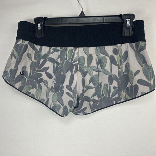 Lululemon Water Surf Shorts Black/Mini Prickly Pear Reversible Size Small 5770 - Picture 4 of 13