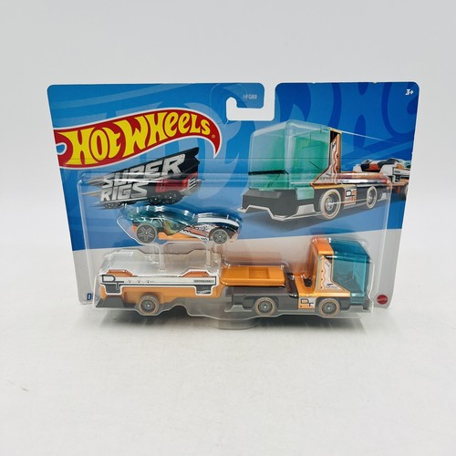 2022 Hot Wheels Super Rigs District Transport Die Cast Truck & Trailer Neu