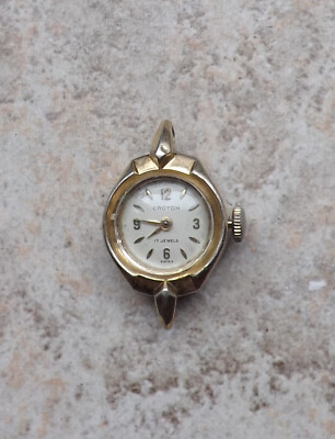 Kleine Vintage Croton Art Deco Handaufzug Uhr 17 Jewels 1930er Jahren