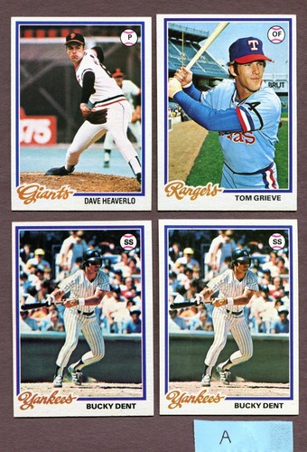 1978 Topps Baseball #295-500  You Pick  Complete Your Set   $2.00 Minimum Order - Picture 89 of 390
