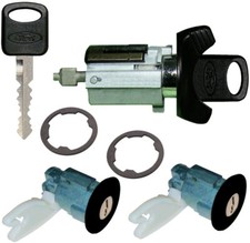 Ford Ignition Switch Lock Cylinder Pair 2 Door Lock Cylinder W2 Logo Keys