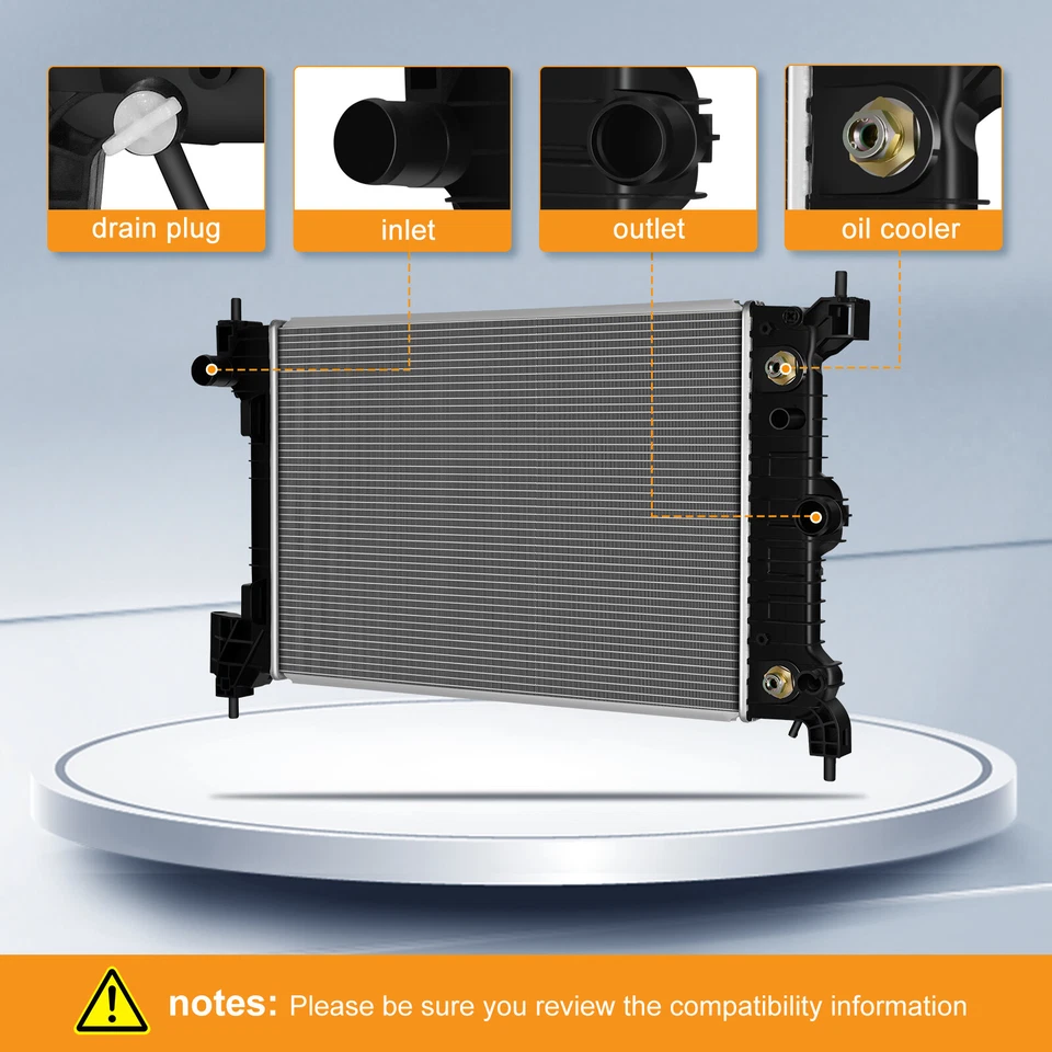 Conjunto de radiador de aluminio RAD13247 para Chevrolet Sonic 2012-2018 1,4 L 1,6 L 1,8 L Foto 2 de 4