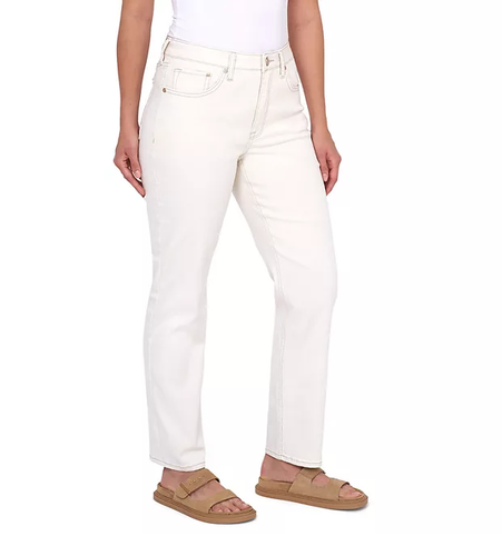 Seven 7 Women's High Rise Slim Straight Jean - Color: Bone - Size 12 - Picture 2 of 8