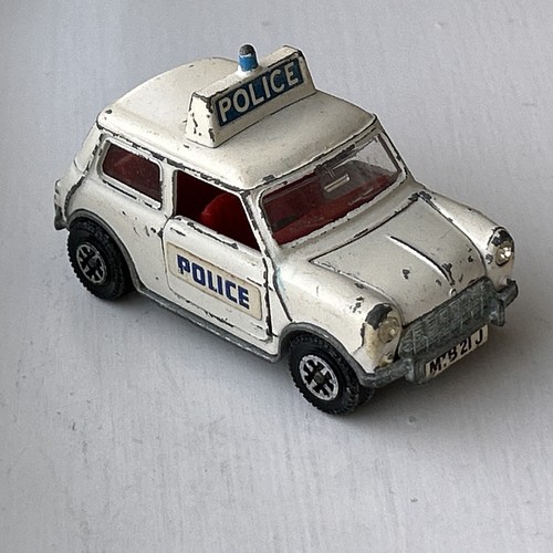 Dinky 250 Police Mini Cooper ‘S’ White Speedwheels version Vintage 1973-75
