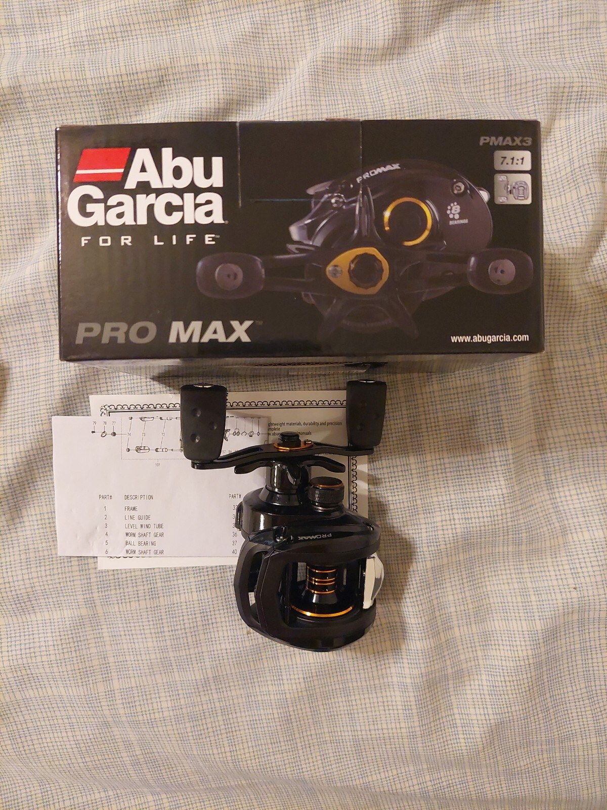 Abu Garcia Pro Max PMAX3 Low Profile Baitcast Fishing Reel Box