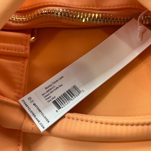 Stoney Clover Lane Classic Mini Duffle Bag Peach Gold Hardware - Picture 8 of 13
