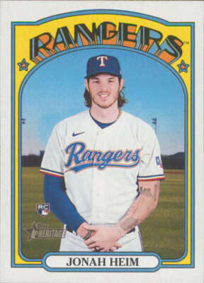 2021 Topps Heritage High Number #620 Jonah Heim RC Rookie Texas Rangers ID:32098