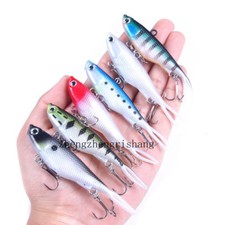 6Pcs Fishing Soft Lures Lead Jig Baits 9.5cm/20g Saltwater Lures Barbed Hook 