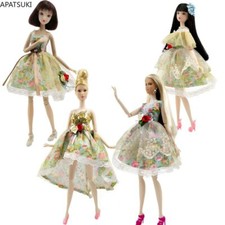 Colorful Spring Lace Countryside Floral Dress Outfits For 11.5" Doll Clothes 1:6