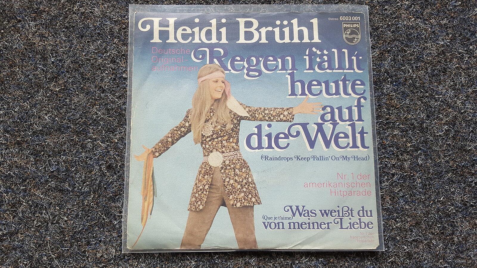 7"" Single Vinyl Heidi Brühl - Regen fällt heute auf die Welt